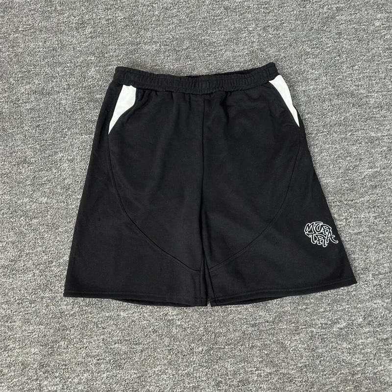 Mertra mens shorts Oversized Embroidery t shirt Fashion Summer shirts casual High Quality Women Black tshirt Grey Splicing short pants tracksuit