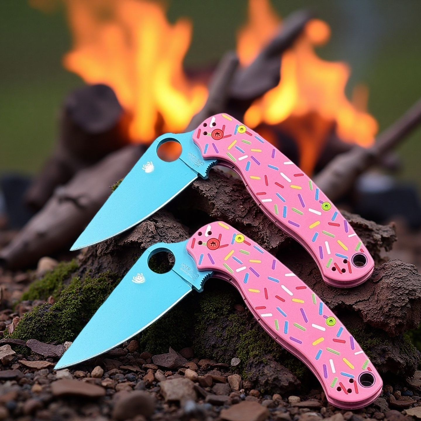 C81 folding with donut-shaped aluminum handle, high hardness portable tool knife for outdoor camping