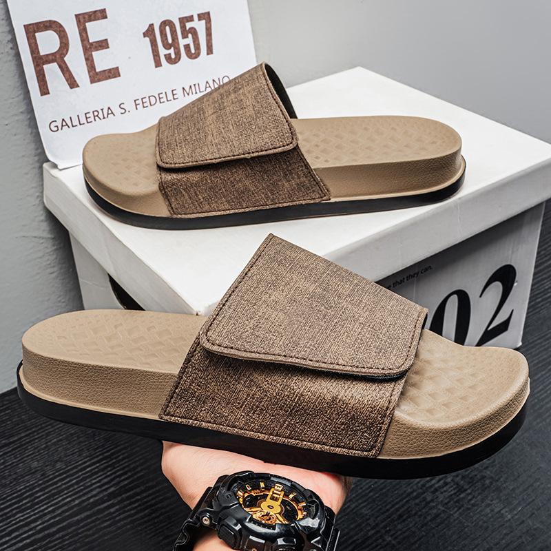 Luxurious Men's Summer New Style Thick-soled Durable Sandals Of 2026 Model High-end Anti-slip Korean-style Simple Outdoor Beach Sandals Designer 