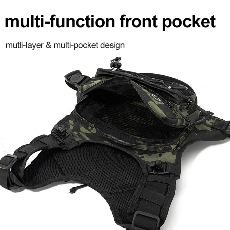 Hydration Vest Running Chest Pack Backpack, Black Unisex Trail Running Hydration Pack with Adjustable Straps - view 4