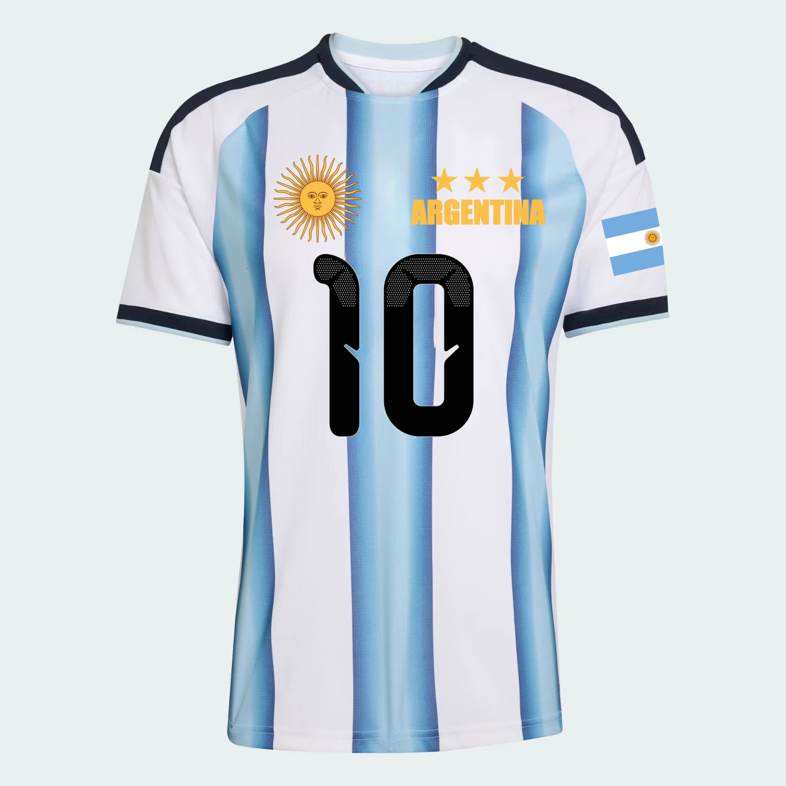 Argentine Jersey World Cup 2026 T shirt Argentina National Team Sports T-shirt Jerseys Flag Football Stars Argentina Full Squad Home Top Numbers 9 10 