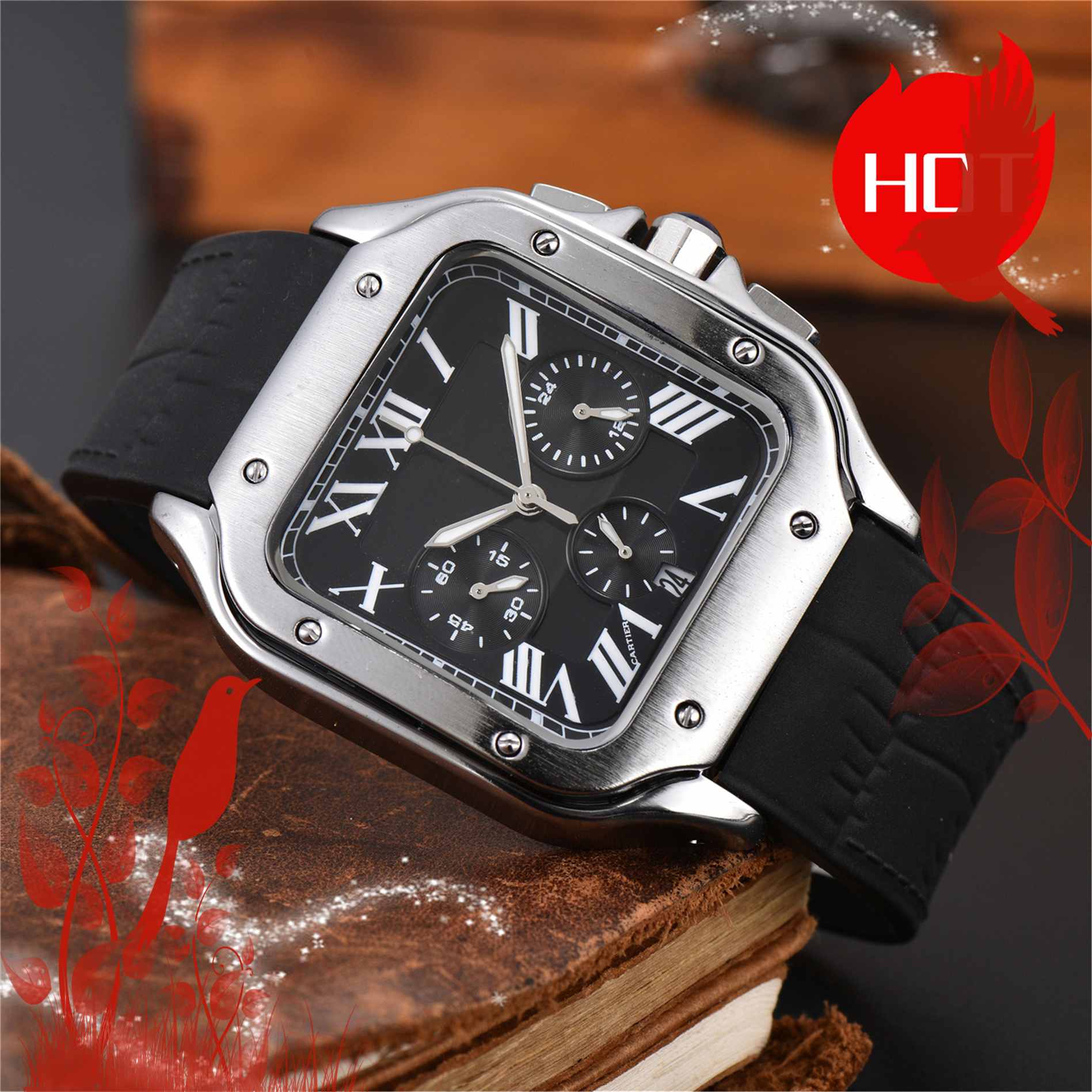 Luxury designer mens womens CARTER SANTOS watches quartz Automatic mechanical watch stainless steel strap luminous gifts men Wristwatches montre ##2152