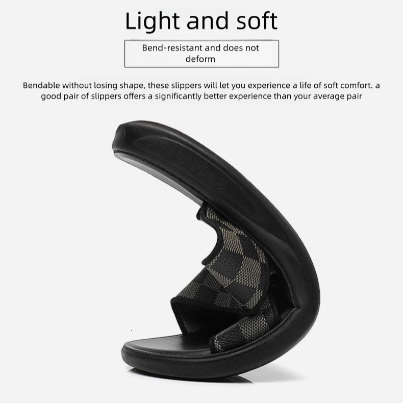 Luxurious Summer Men's New Outdoor Casual Beach Slippers 2026 Designer Style High-end Men's Sandals Thick Sole Breathable Anti-slip Lightwei
