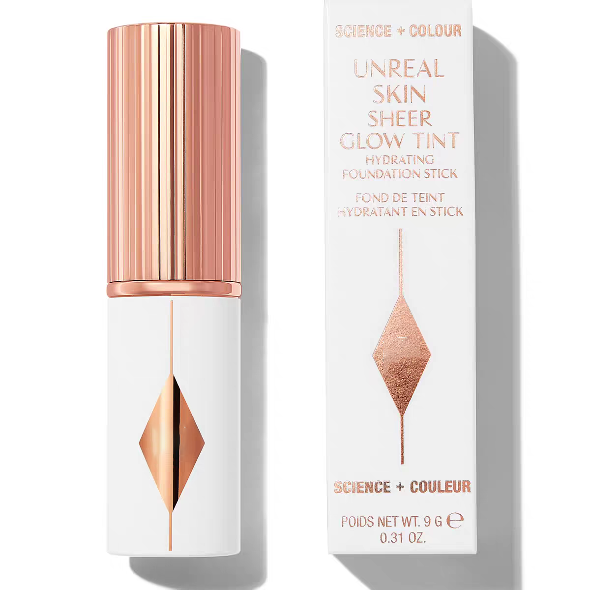 Liquid Foundation Unreal Skin Sheer Glow Tint Hydrating Foundation Stick Fond De Hydratant En Stick Makeup Repair High Gloss Concealer Holding 9g