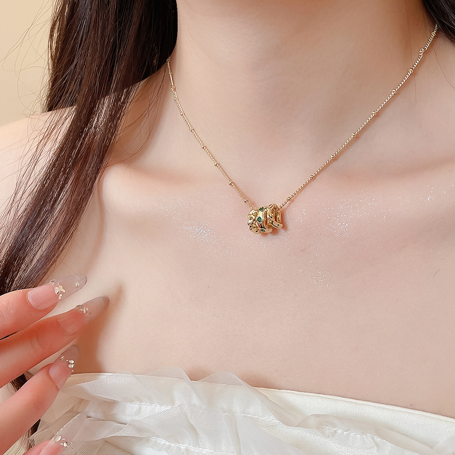 European and American style ins-inspired multi-ring pendant short necklace for girls, summer bestseller, titanium steel collarbone chain - view 6