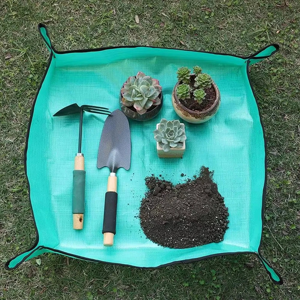 1pc Flower Pots Planting Mat Waterproof Transplanting Mats Foldable PE Plant Repotting Gardening 32100cm 260429