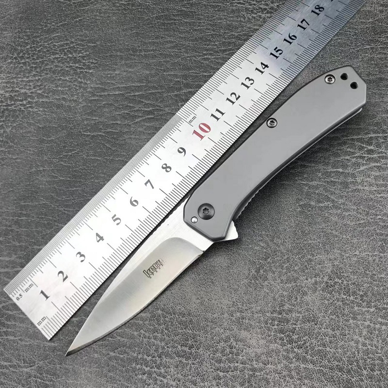 KS 3870 Amplitude 2.5 Pocket Folding Knife 8Cr13MoV Blade 420 Steel Handle Outdoor Fishing Camping Cutting Ambidextrous Knives