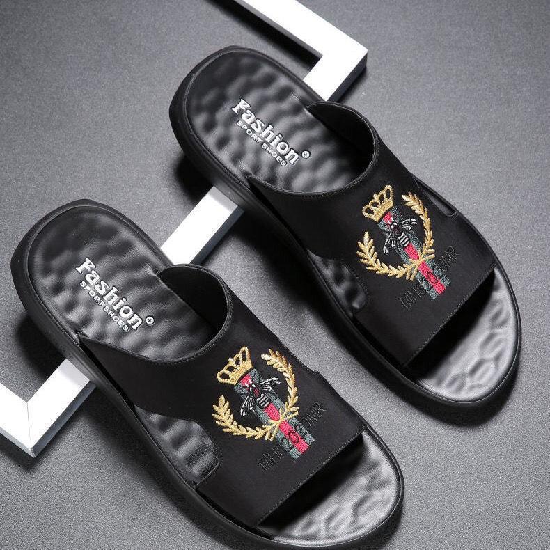 2026 Summer New Men's Luxury Home Comfort Slippers - Large Size - High-end Fashion Trend - Breathable - Simple Design - Outdoor Anti-slip - Beach