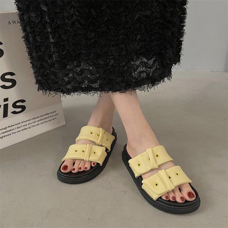 2026 Designer Luxury Women's New Style Zigzag Sandals - Thick-soled Outdoor Sports Flat Shoes - Petite And Comfortable Beach Shoes - Anti-slip Sl
