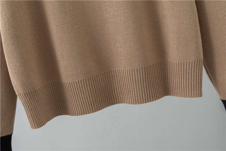 Essential Set Fashionable And Exquisite Camellia Pattern Knitted Style Set Women's Round Neck Knitted Sweater Wide Leg Pants Two Piece Set Design - view 9