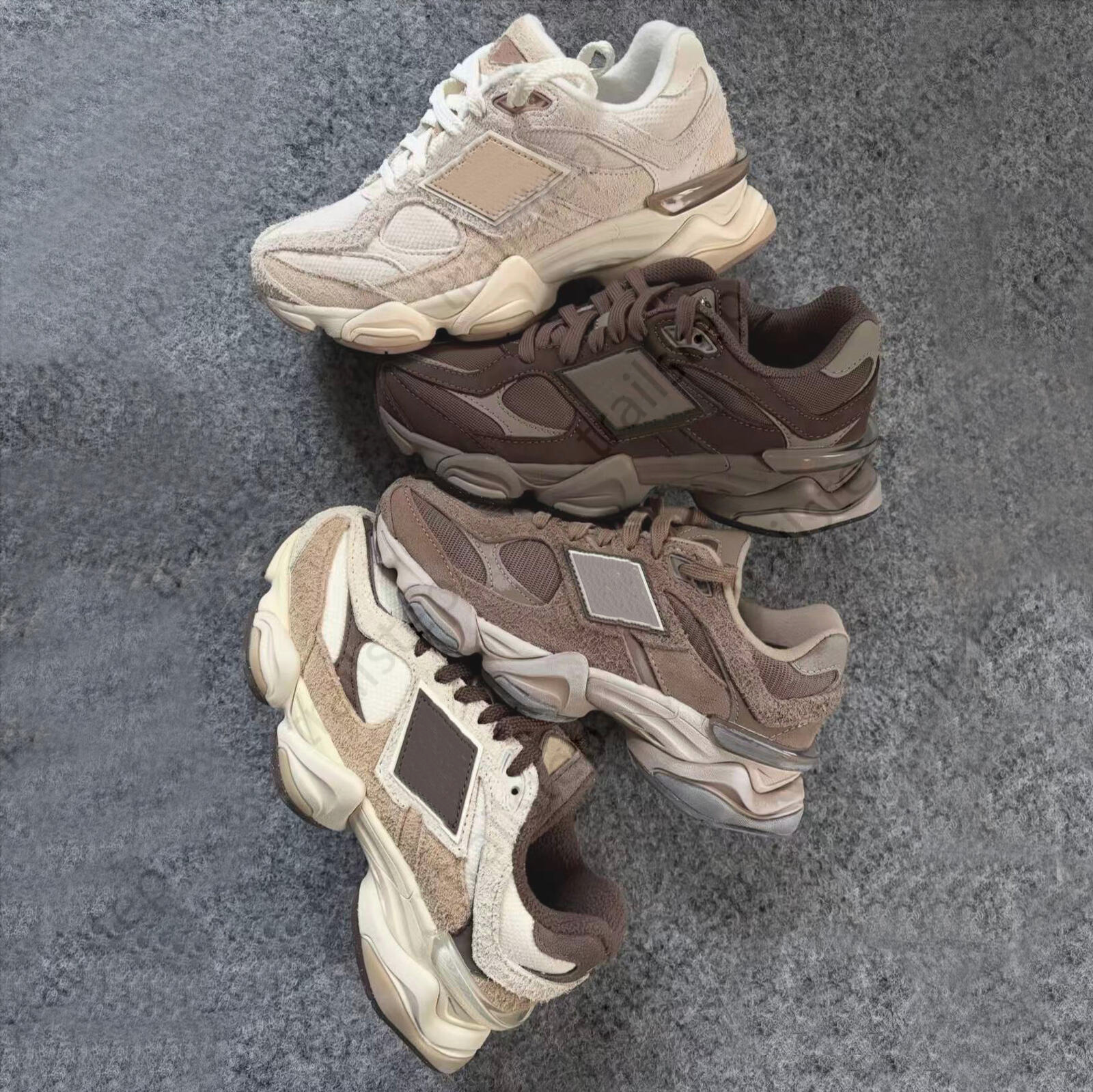 Designer Shoes 9060 Breathable Retro Running Shoes Men Women Suede Mesh Upper Non Slip Shock Absorption Sneakers Outdoor Walking Casual Daily Use