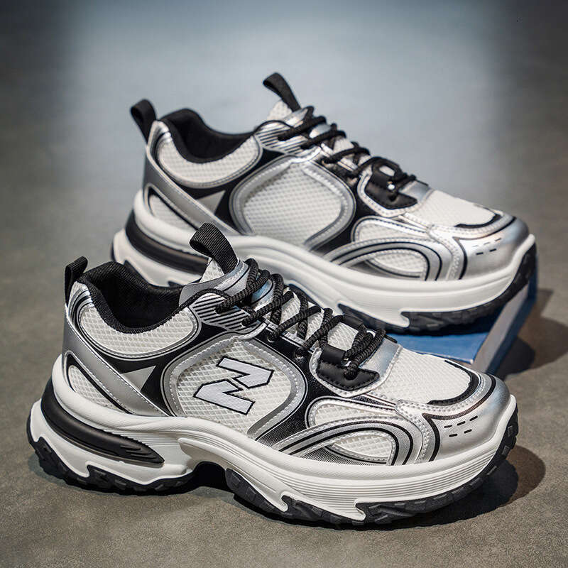 Dad Autumn New Breathable Mesh Men's Trendy Versatile Thick-Soled Height-Increasing Casual Sports Shoes Men