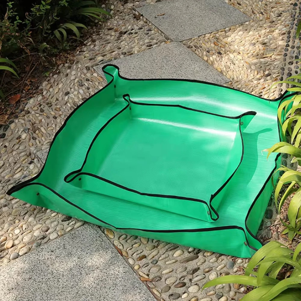 1pc Flower Pots Planting Mat Waterproof Transplanting Mats Foldable PE Plant Repotting Gardening 32100cm 260429