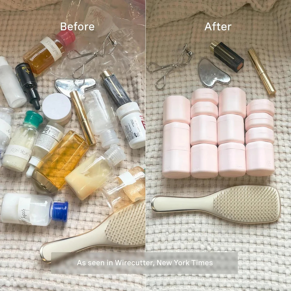 Magnetic absorption container with lid travel 3 small capsules suitable for shampoo conditioner body wash pills 260428BJ - view 6