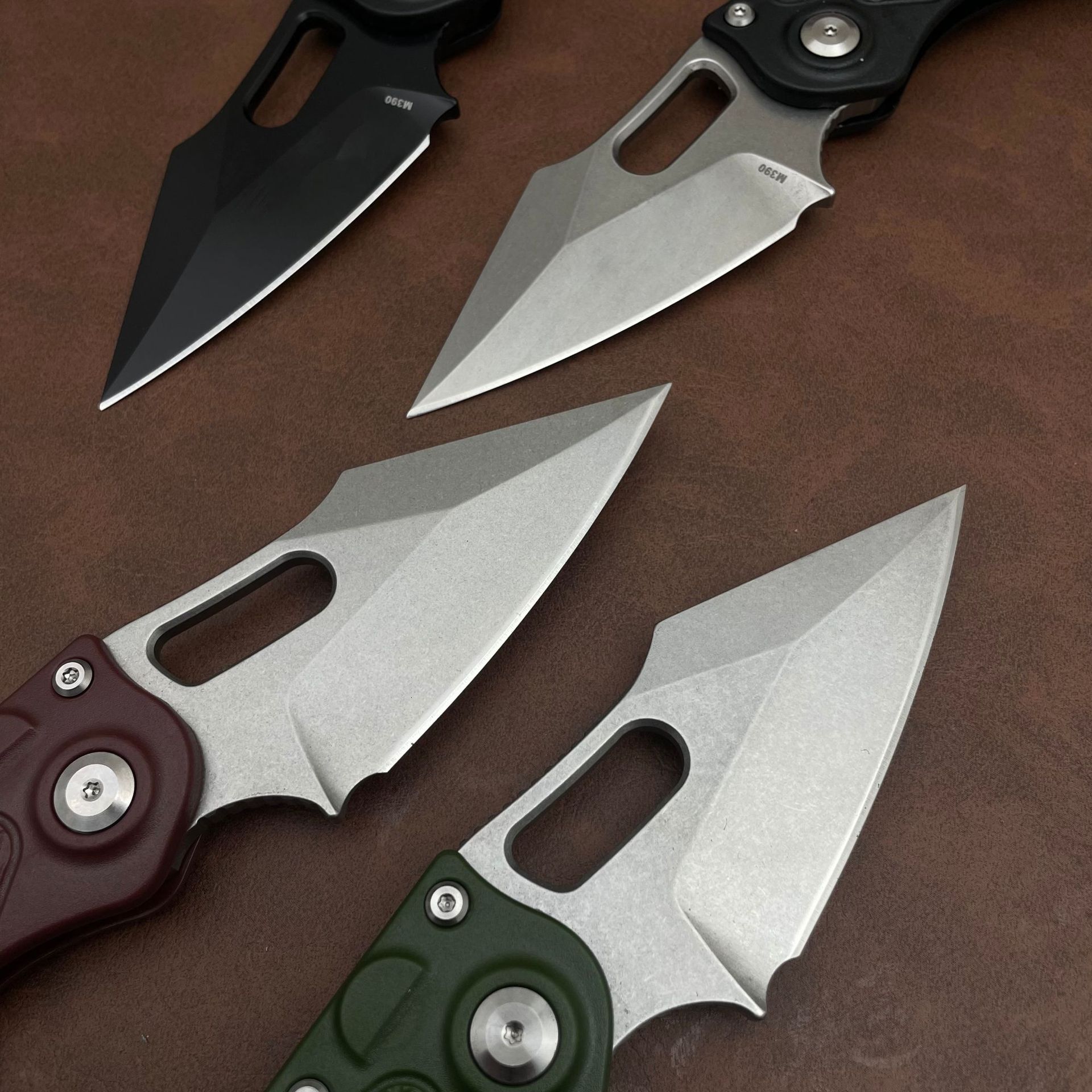 folding D2 Mark M390 blade Nylon fiber handle outdoor tactical camping hunting EDC tool kitchen knife