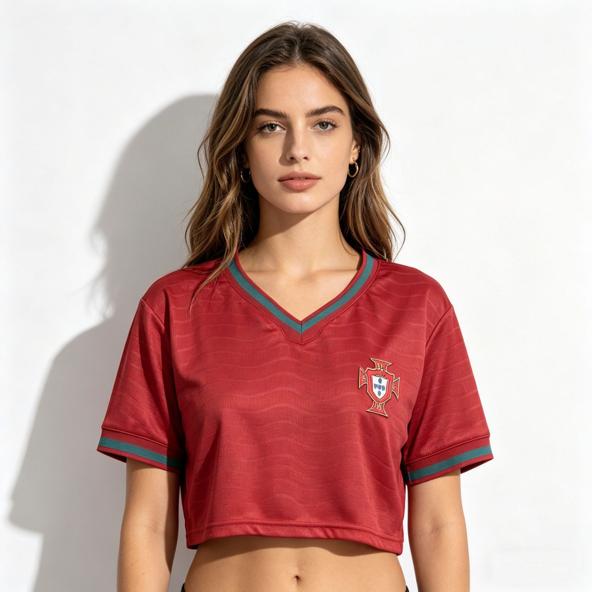 2026 World Cup Argentina, Brazil, Mexico, Portugal, Japan Women's Crop-top Short-sleeved Football Shirts