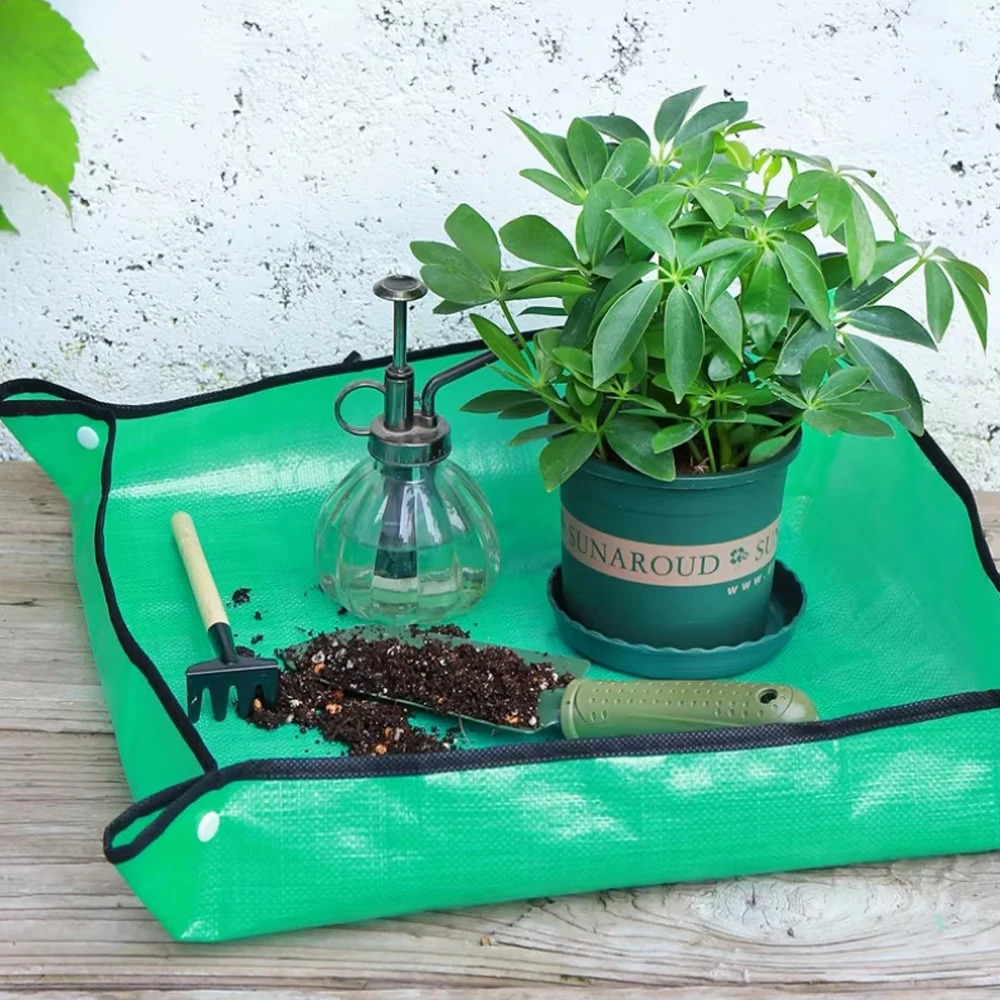 1pc Flower Pots Planting Mat Waterproof Transplanting Mats Foldable PE Plant Repotting Gardening 32100cm 260429