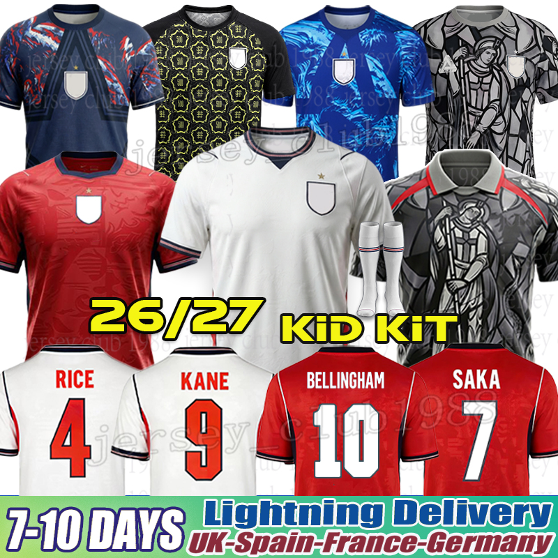 england world cup 2026 football Shirt BELLINGHAM KANE home away jersey SAKA FODEN RICE Soccer Jerseys PALMER JAMES Maguire EZE Long sleeve 3xL 4XL england kit