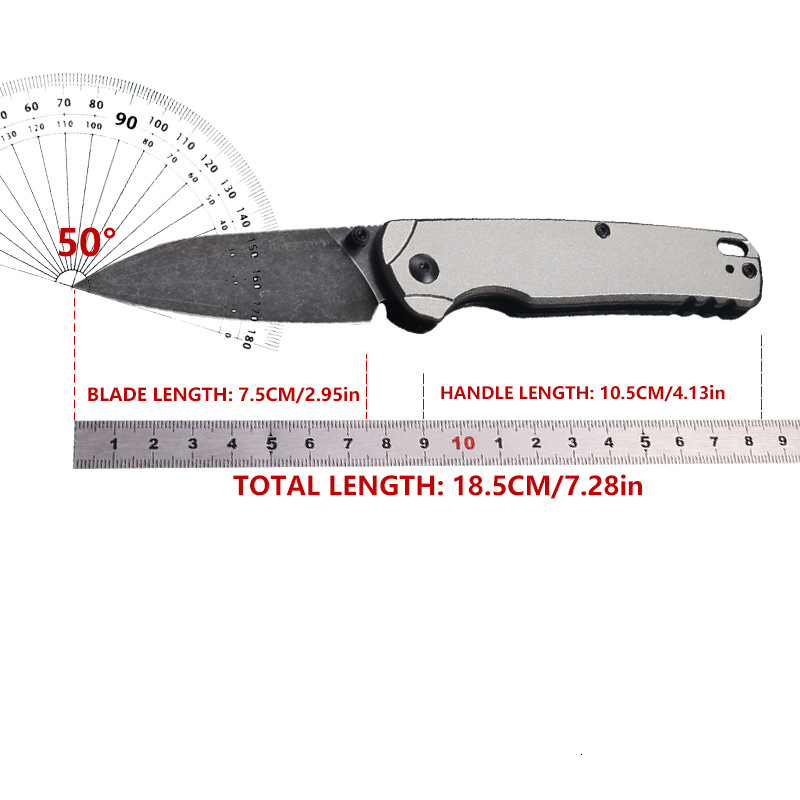 6105 Outdoor Self Defense Pocket Folding Knife Handle for Camping, Climbing, and Survival, Portable and Sharp
