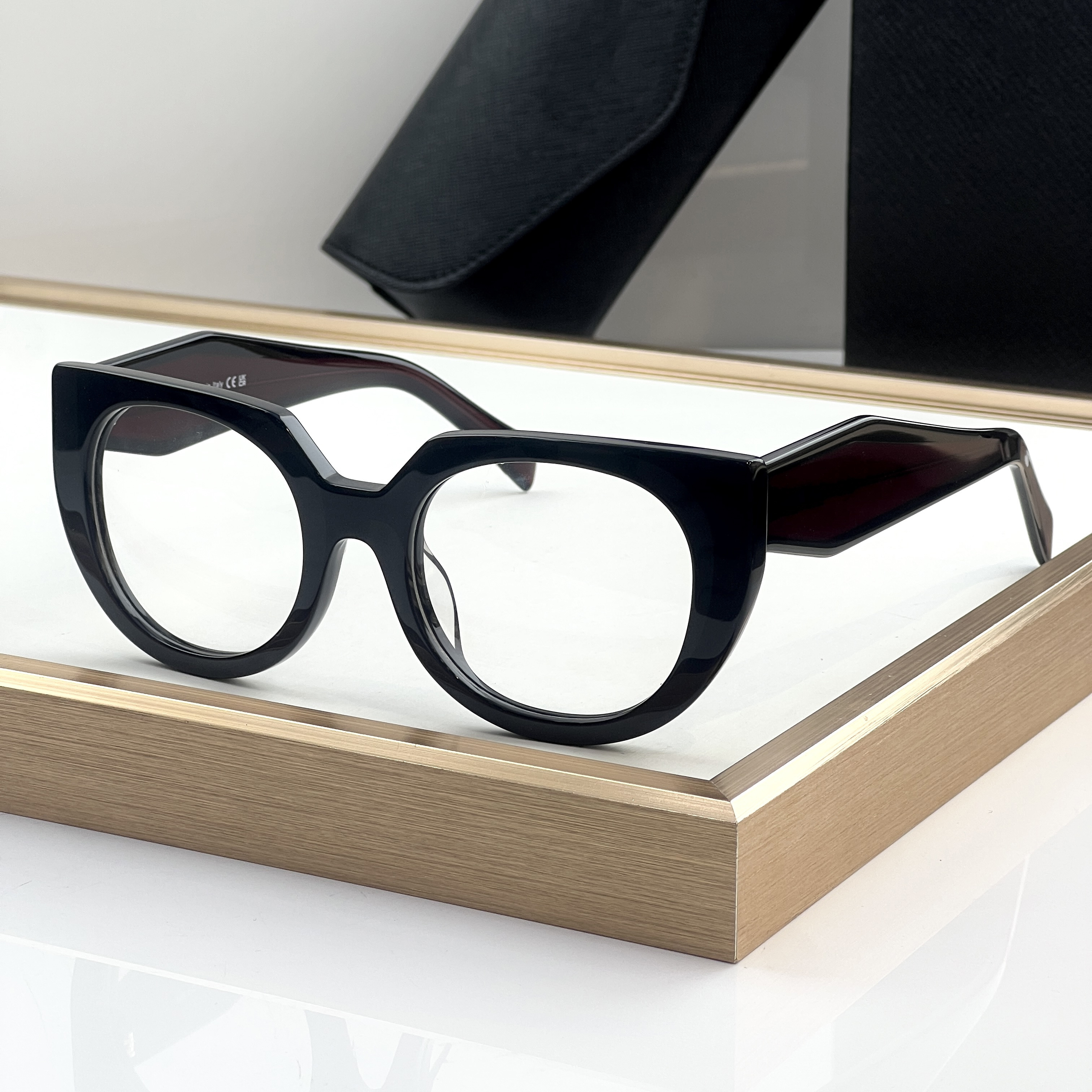 Optical Eyeglasses For Men Women Retro B14WS Designer Fashion Sheet Acetate Full Frame Detailed Elasticity Oval Style Anti-Blue Light Lens Plate With Box 14