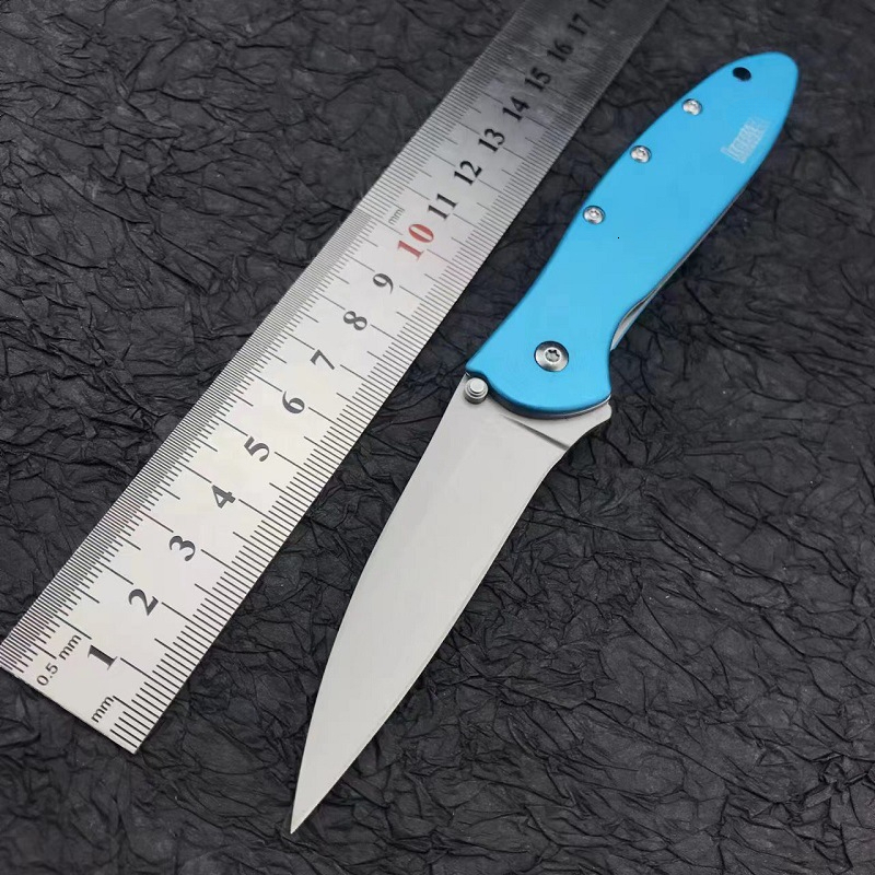 KS 1660 Aluminum Folding Knife 8Cr13Mov Blade EDC Knife Window Breaker Self-Defense Tool Outdoor Fishing Knife Men's Gifts