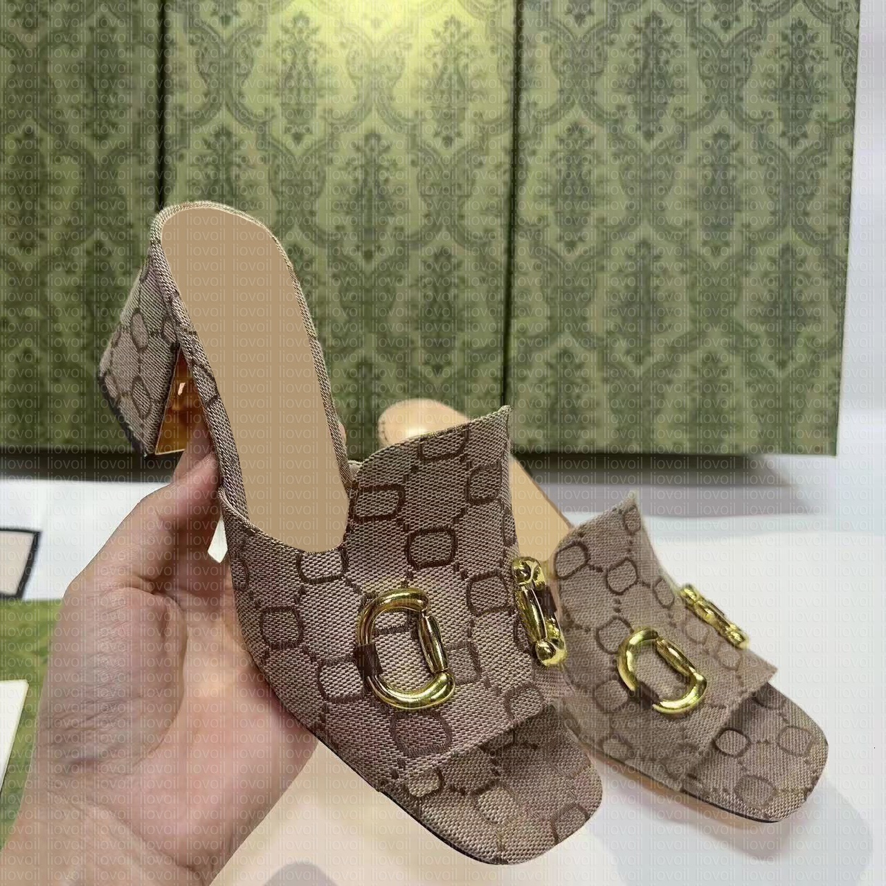 Luxury Designer Sandals High Mid Low Heels Female Sandale Womens Fashion Luxe Leather Casual Summer Shoes Slides Slippers Platform Mules slides Suede Thick heels