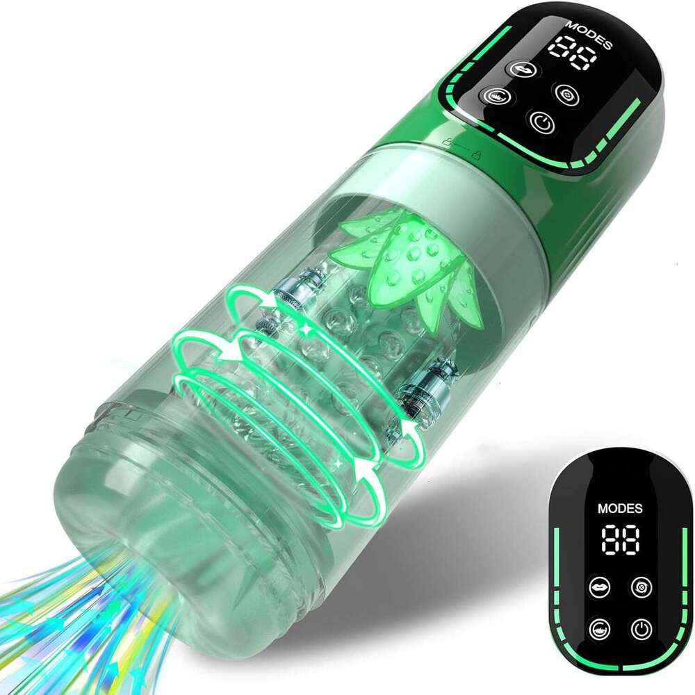 9-in-1 Automatic Male Stroker with Telescopic Rotating Sucking & Vacuum Pump Water Massage Function