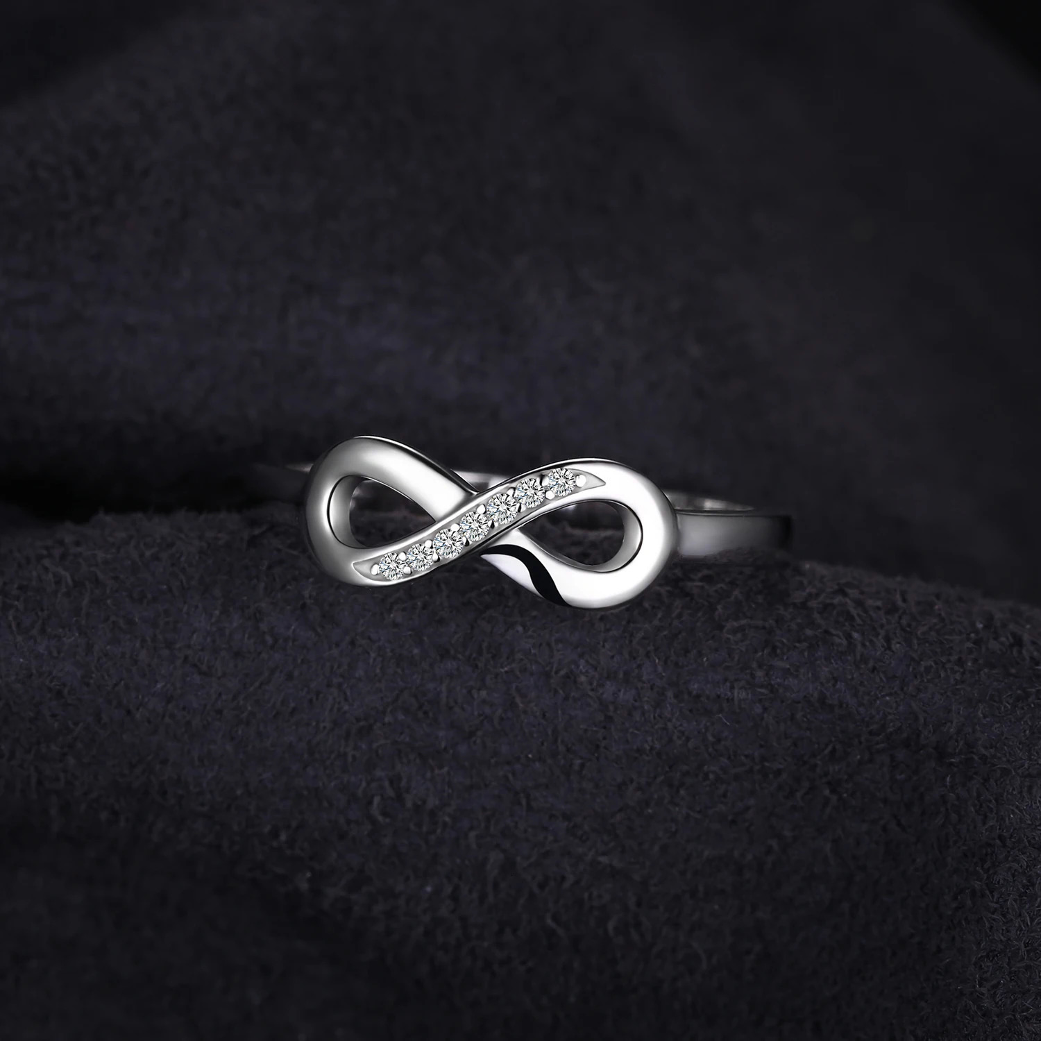 JewelryPalace Infinity Knot Love 925 Sterling Silver Cubic Zirconia Stackable Ring for Women Girl 260429 - view 3