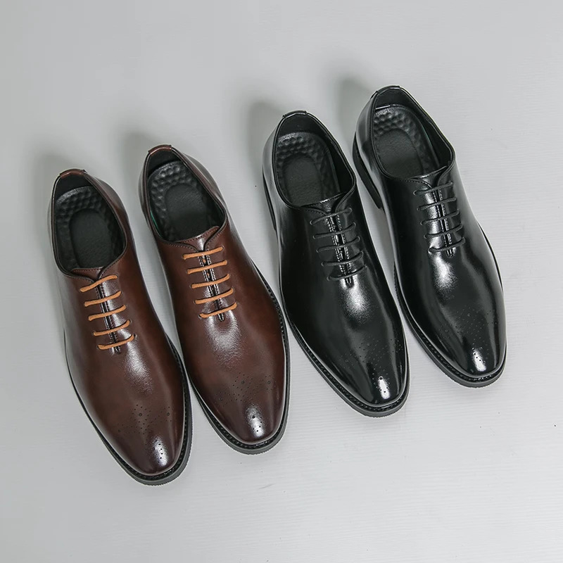 Mens Dress Shoes Trend Wedding Social Casual Leather Men Office Casual Business Shoes High Quality Formal Oxford Shoes Male 260428