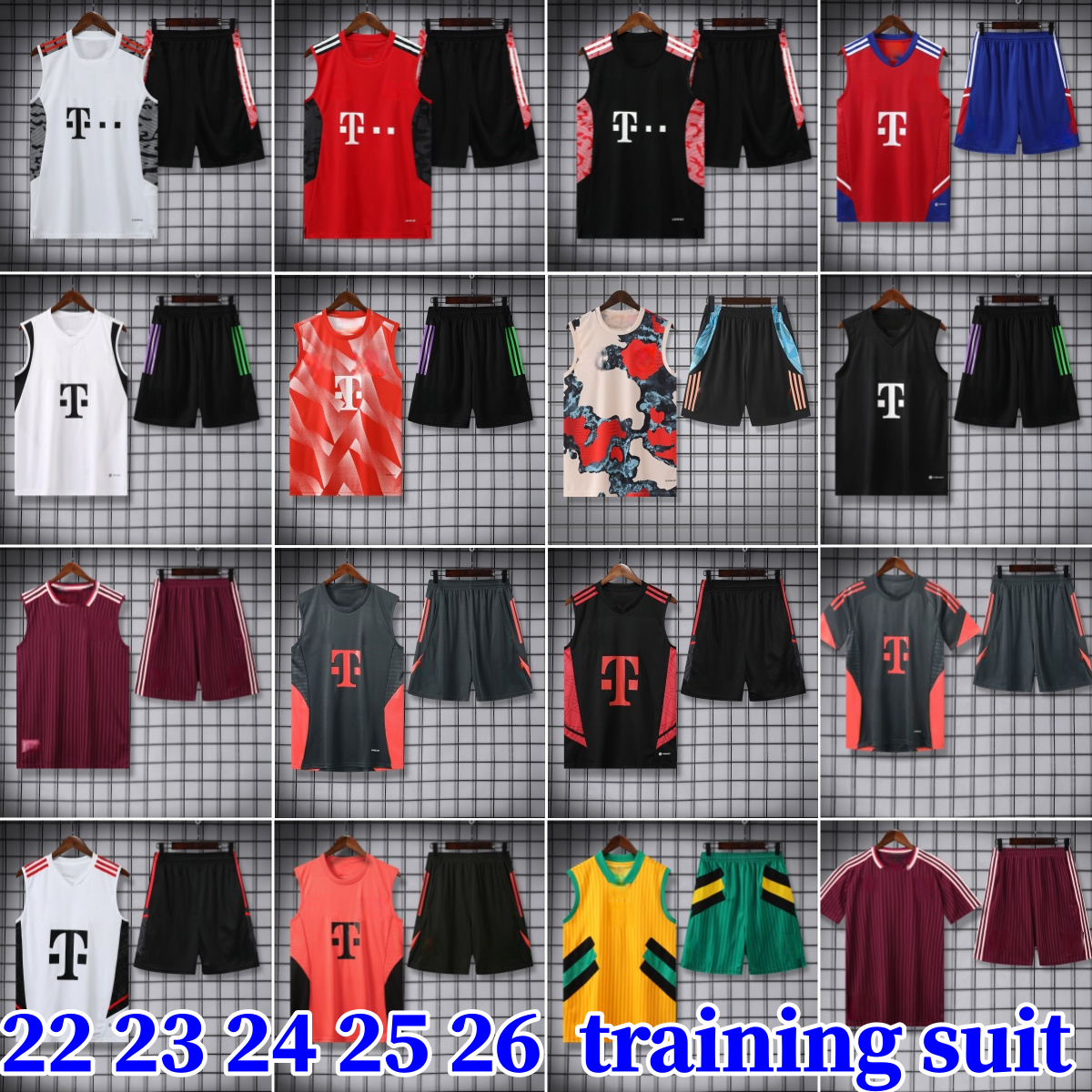 22 23 24 Bayern training Kit soccer jerseys 25 26 2025 2026 Zippered pocket football tracksuit