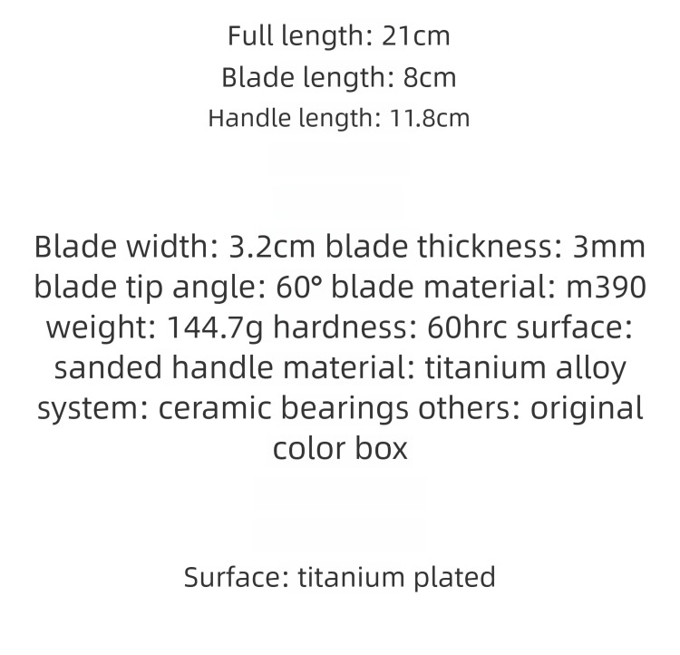 C81 Titanium Alloy Handle Folding Outdoor Camping Wilderness Survival High Hardness Pocket Tool Knife