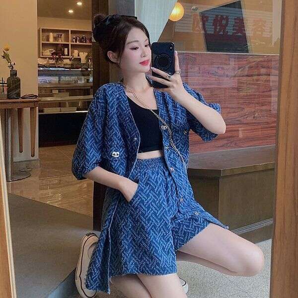 Plus Size Women Summer New Arrival Casual Two Piece Set, Slim Loose Fitting Fashion Suit, Elegant Daily Office Holiday Plus Size Outfit MAKOUFEI