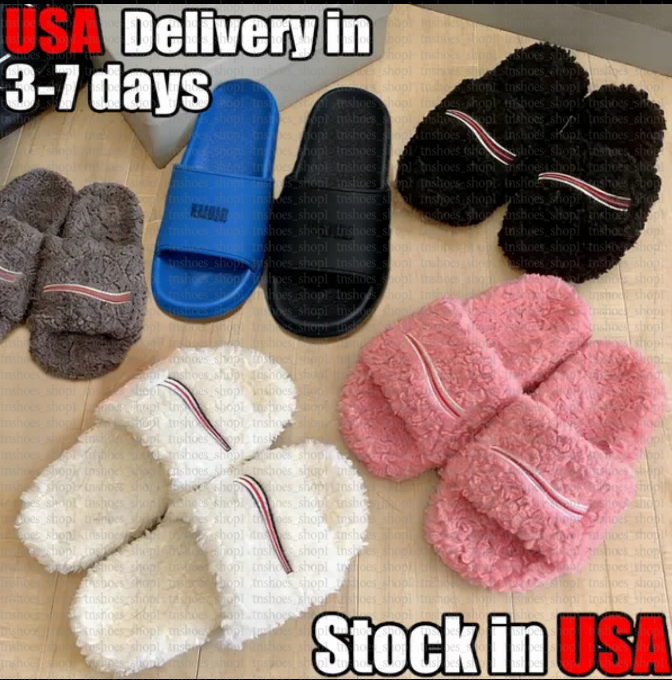 Fur Slides Furry Slippers Designer Mules Wintr Womn Mn Paris slipprs Ladis fashion Wool Fur Fluffy Warm Lttrs Sandals Comfortabl Fuzzy Girl Flip Flop Casual outdoors