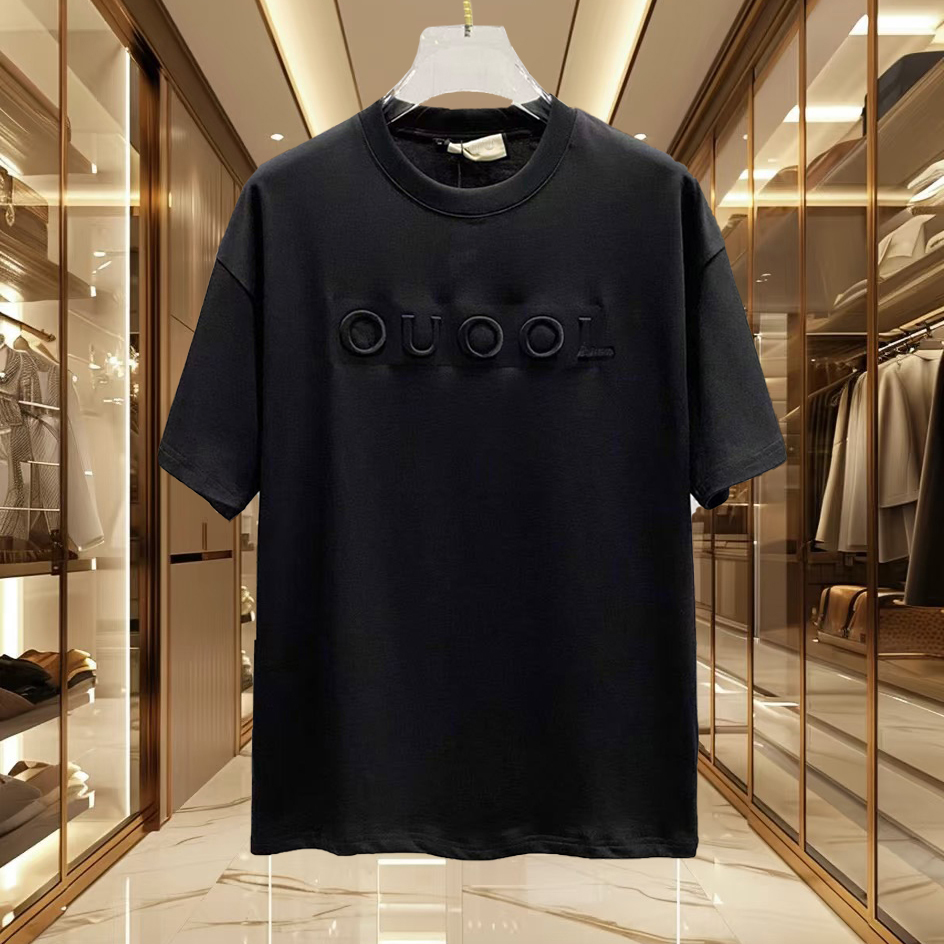 High quality designer men's T-shirt Polo shirt men's spring and summer new style cloud stick cotton round short sleeved fashionable versatile T-shirt