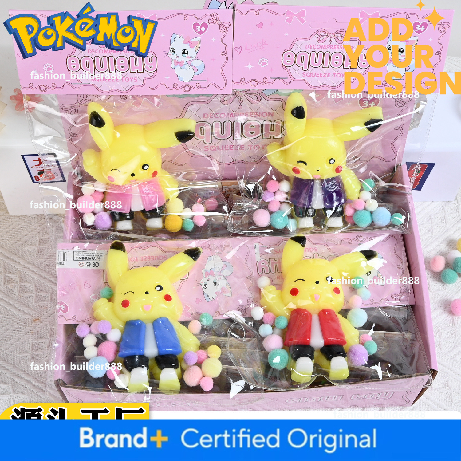 Pokemon Doll Pikachu Squishy For Stress Relief, Funny Cartoon Cute Pet, Pokemon Slow Rebound Toy Wholesale Hot Sell