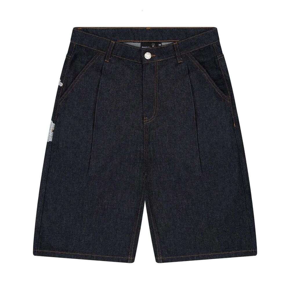 Denim Hot Pants Women Baggy Frayed Edge Distressed Casual Daily European and American cross-border derschutze embroidered denim shorts for men,