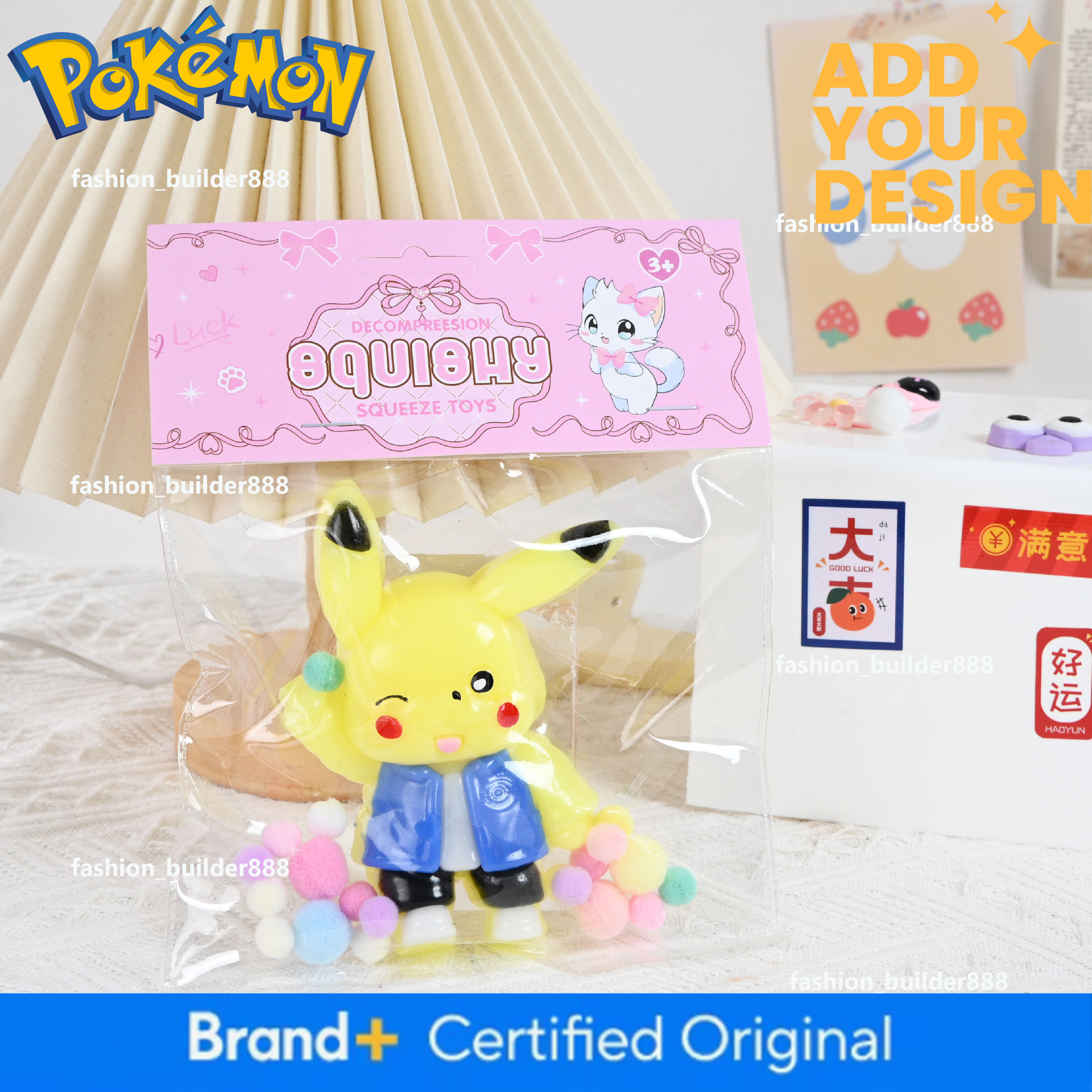 Pokemon Doll Pikachu Squishy For Stress Relief, Funny Cartoon Cute Pet, Pokemon Slow Rebound Toy Wholesale Hot Sell