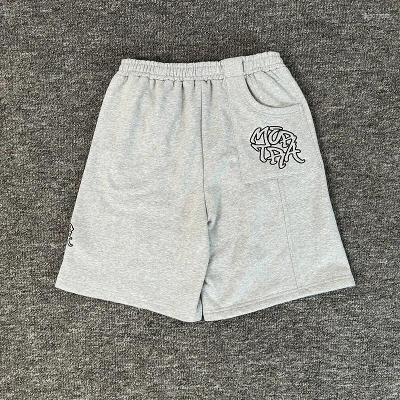 Mertra mens shorts Oversized Embroidery t shirt Fashion Summer shirts casual High Quality Women Black tshirt Grey Splicing short pants tracksuit