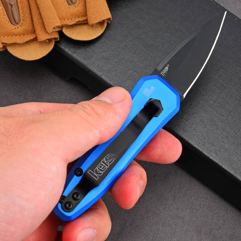 KS 7500 Mini Folding Knife 8Cr18Mov Steel Blade Aluminum Alloy Handle Outdoor Camping Survival Tactics EDC Hunting Knife