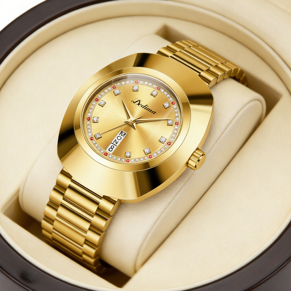 Gold Business Personality Handsome Watch Fashionable Casual Quartz Watch 250530