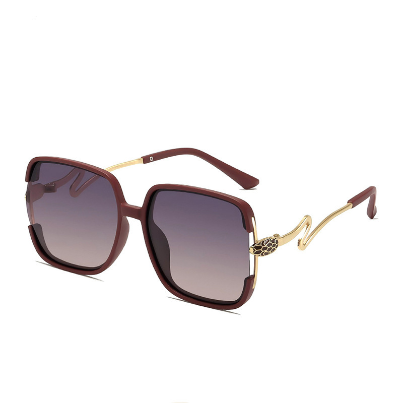 Luxury brand designer glasses New squareframe polarized sunglasses for women highend largeframe with unique temple design retro sunglasses simple and 