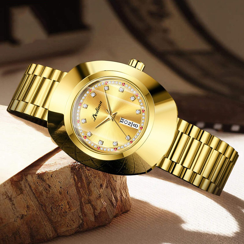 Gold Business Personality Handsome Watch Fashionable Casual Quartz Watch 250530