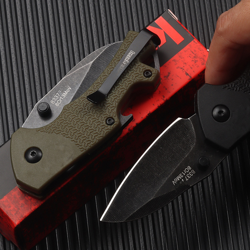 8337 Outdoor New Style Knife Professional Folding Knife 8Cr13Mov Blade Nylon Fiber Handle Survival Knives Fruit Knives Pocket Knife