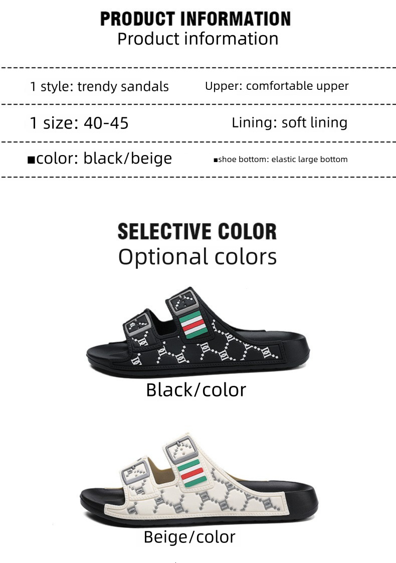 2026 Summer New Design High-end Men Luxury Flat Shoes For Outdoor Leisure Beach Sandals For Indoor Home Use Comfortable Slippers With Soft And Breatha