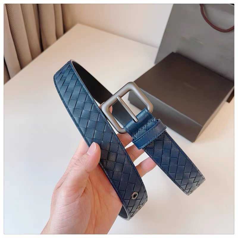 Double sided dermisMens Genuine Cowhide Handmade Woven Belt with Pin Buckle for Business T260429