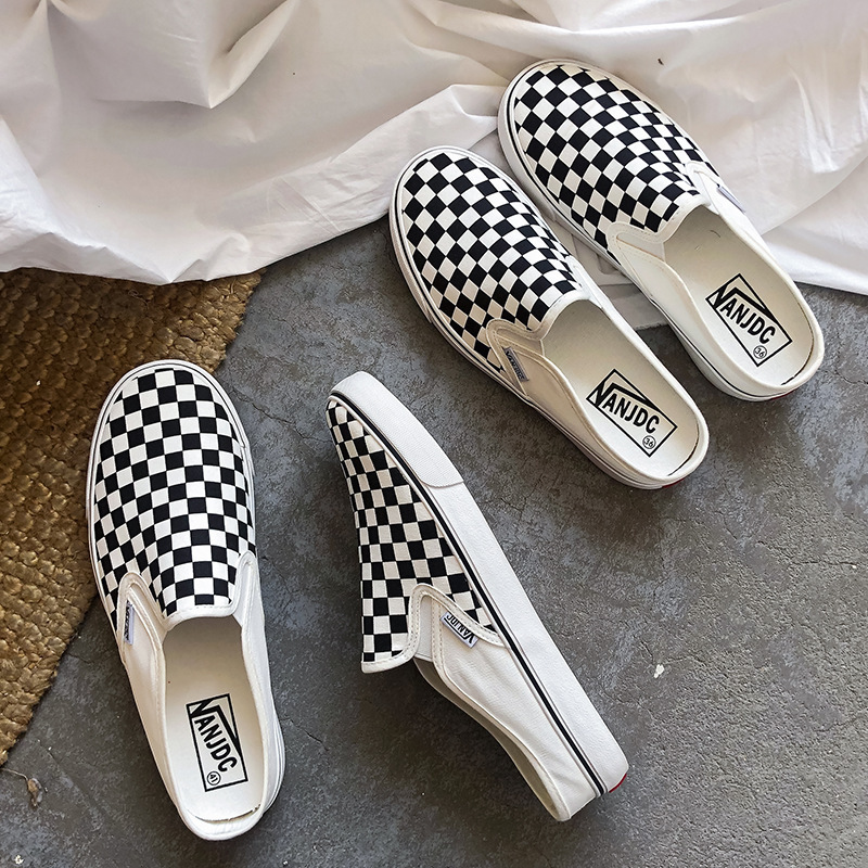Designer shoe Summer New Canvas Low-top Slip-ons Half-Slipper Casual Women's Shoes Trendy Sneakers
