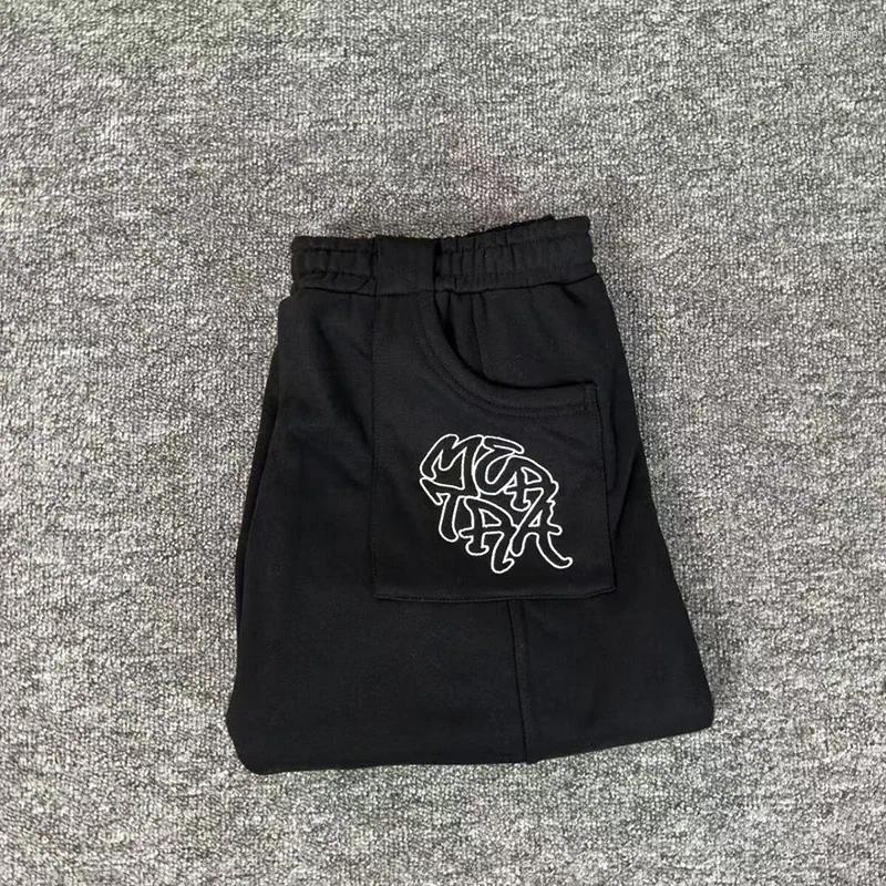 Mertra mens shorts Oversized Embroidery t shirt Fashion Summer shirts casual High Quality Women Black tshirt Grey Splicing short pants tracksuit
