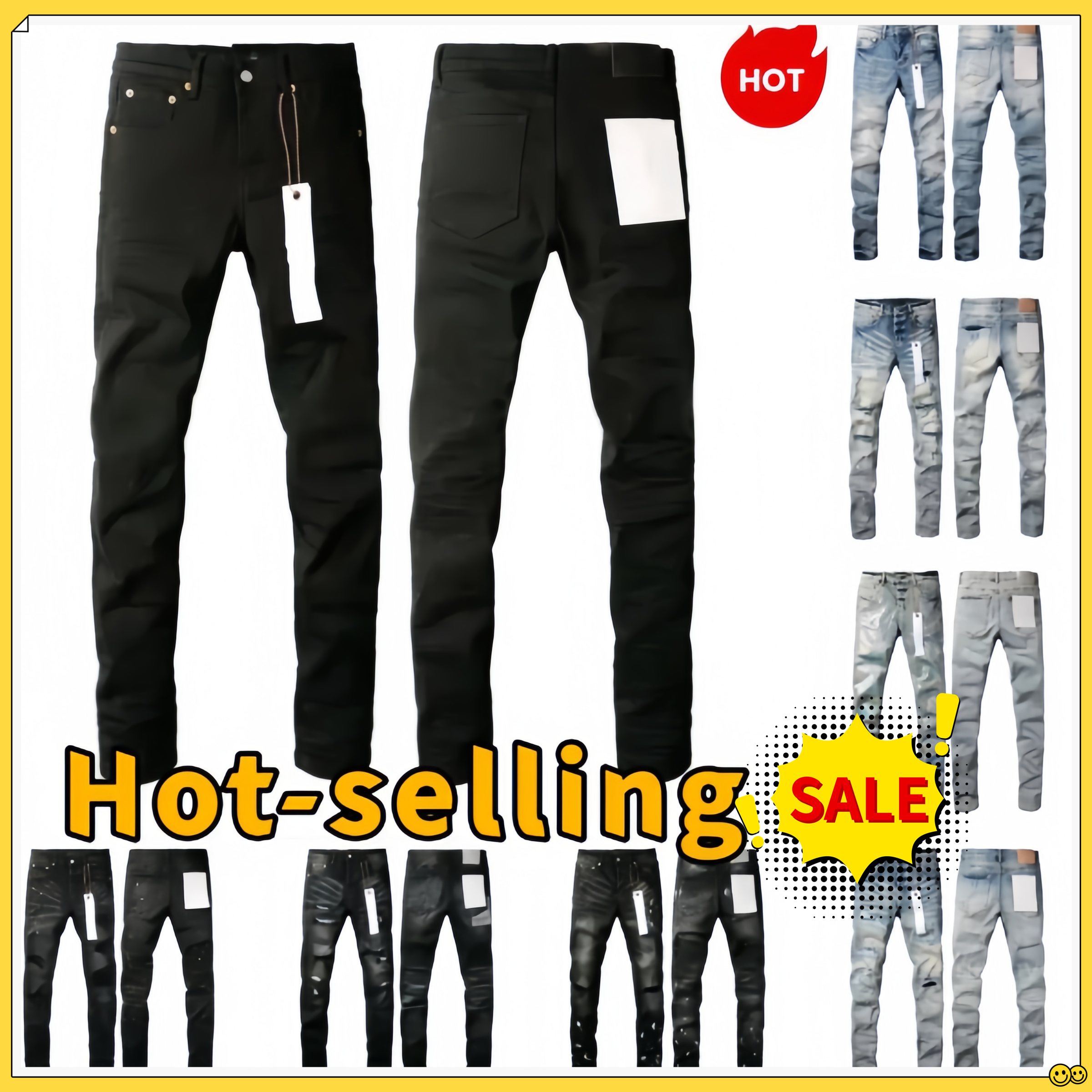 mens designer jean black pencil pants hole cotton print hip hop streetwear pants casual streetwear casual designers joggers pant Jeans skinny Jeans fast delivery