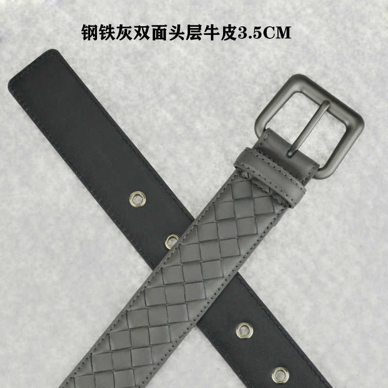 Double sided dermisMens Genuine Cowhide Handmade Woven Belt with Pin Buckle for Business T260429