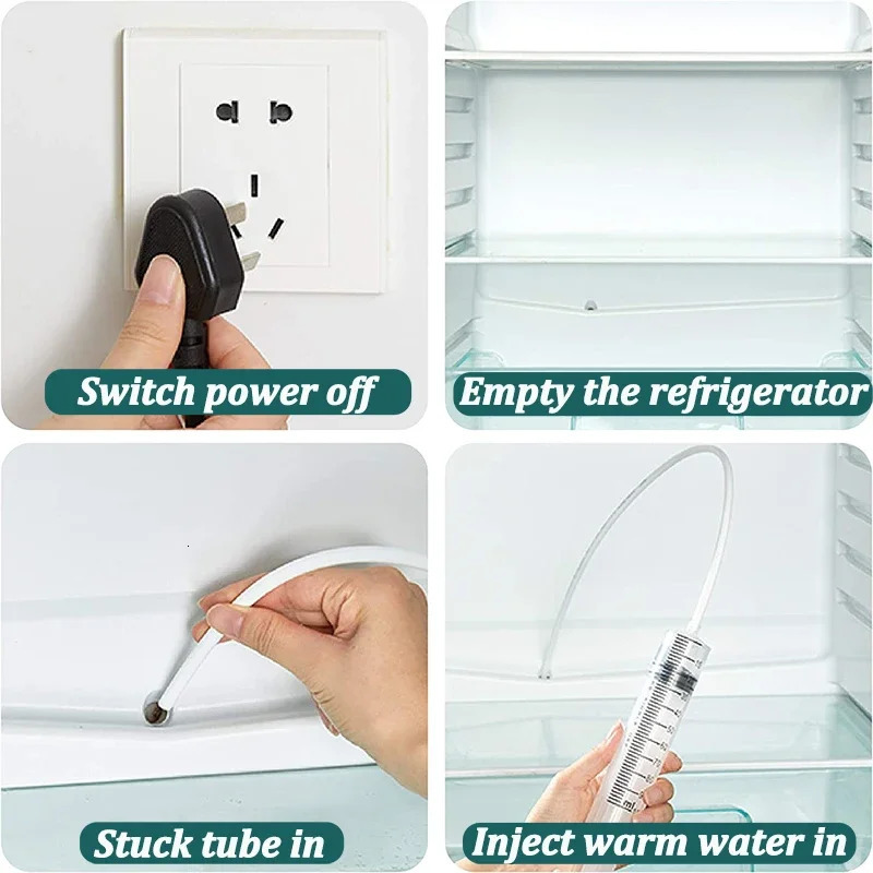 56Set Refrigerator Drain Hole Clog Remover Dredge Cleaning Tools Fridge Brush Water Outlet Cleaner for Household Clean 260429